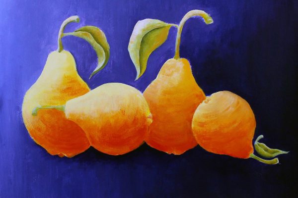 Student artwork of pears