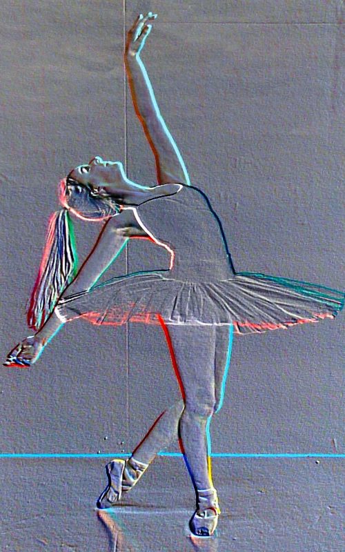 Student artwork of a ballet dancer