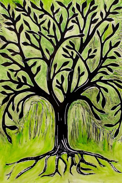 Student artwork of a tree