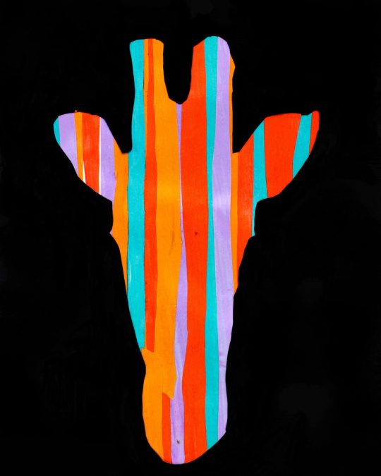 Student artwork of a giraffe