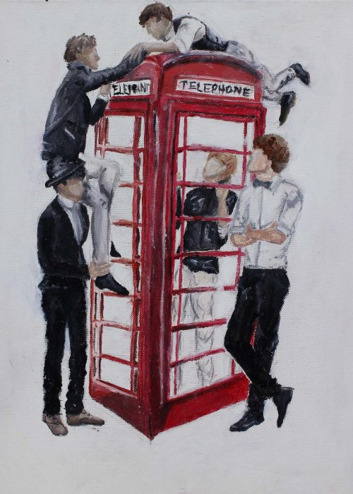 Student artwork of a One Direction album cover