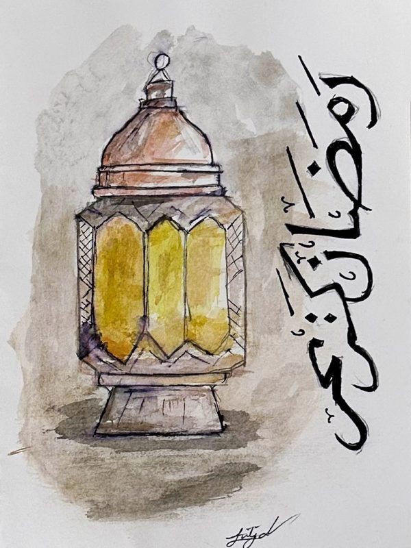 Student artwork of a lantern