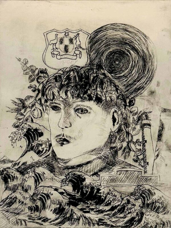 Student artwork of a self-portrait