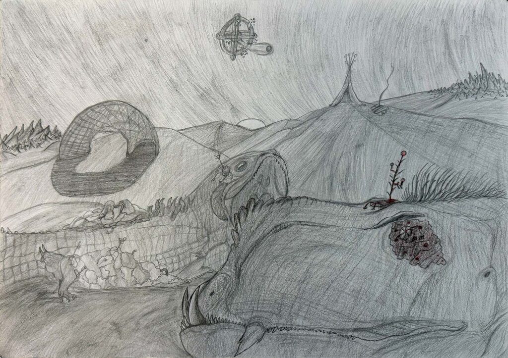 Student artwork wild animals
