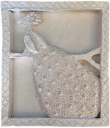 Unglazed clay by Molly Fraser, Year 7 Student artwork of a peacock