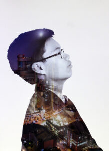 Digital montage on paper, Year 8 Student artwork of multicultural portrait series