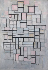 by Piet Mondrian, circa 1914. Oil on canvas.
Height: 88 cm Width: 61 cm
Part of the Kunstmuseum Den Haag collection Piet Mondrian painting Composition No IV
