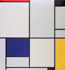 by Piet Mondrian, circa 1921. Oil on canvas.
Height: 103 cm Width: 100 cm
Part of the Kunstmuseum Den Haag collection Piet Mondrian painting Tableau I