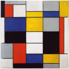 by Piet Mondrian, circa 1920. Oil on canvas.
Height: 90 cm Width: 91 cm
Part of the Galleria Nazionale d'Arte Moderna e Contemporanea collection Piet Mondrian painting Composition A