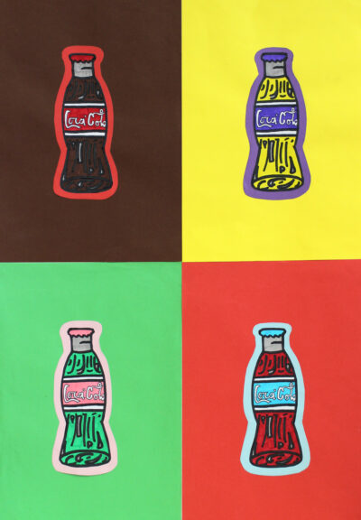 Student artwork of a pop art cola