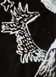 Aboriginal Bunjil-inspired student artwork