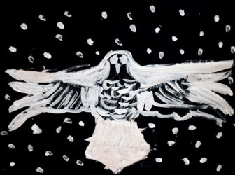 Aboriginal Bunjil-inspired student artwork