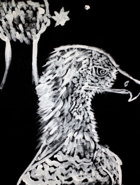 Aboriginal Bunjil-inspired student artwork