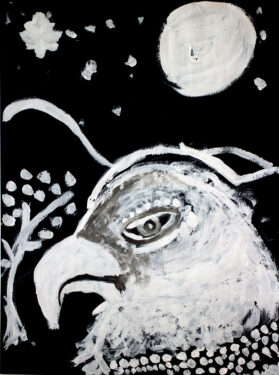 Aboriginal Bunjil-inspired student artwork