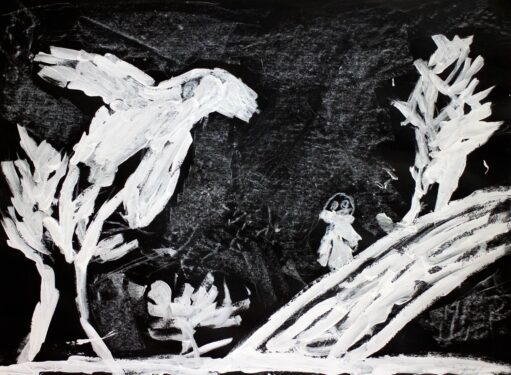 Aboriginal Bunjil-inspired student artwork