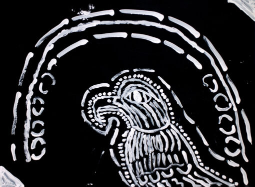 Aboriginal Bunjil-inspired student artwork