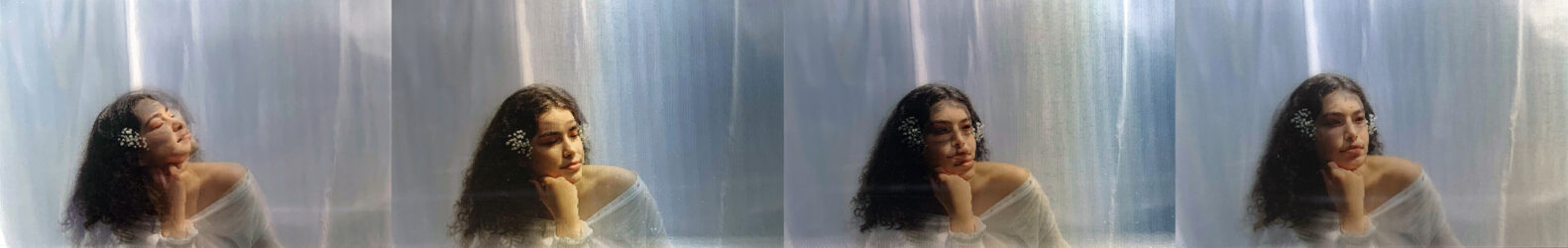 Student artwork photographic hologram of a girl