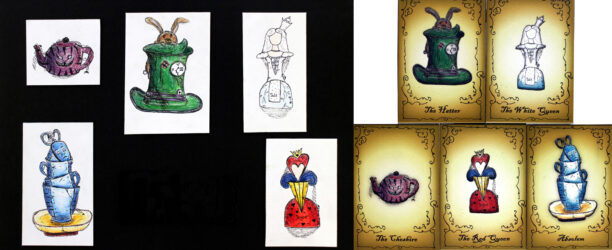 Alice in Wonderland-inspired student artwork