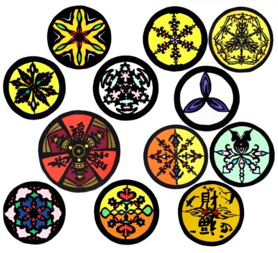 Student artwork of a mandala