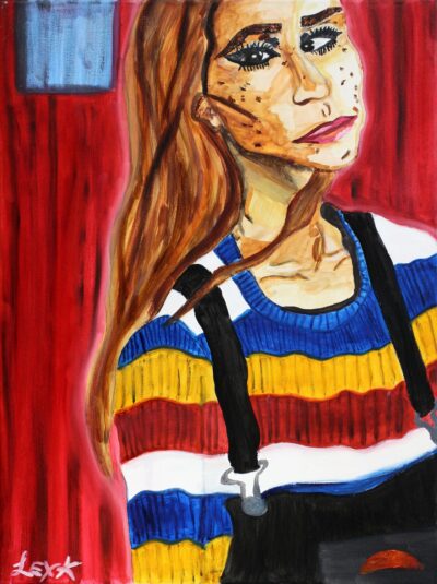 Student artwork of a portrait