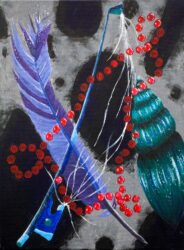 Student artwork still life with bow