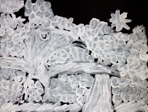 Aboriginal Bunjil-inspired student artwork