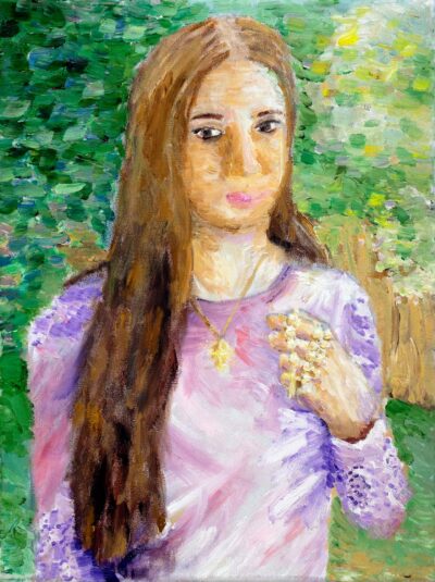 Student artwork of a portrait