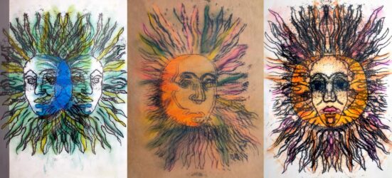 Student artwork of perception of lights