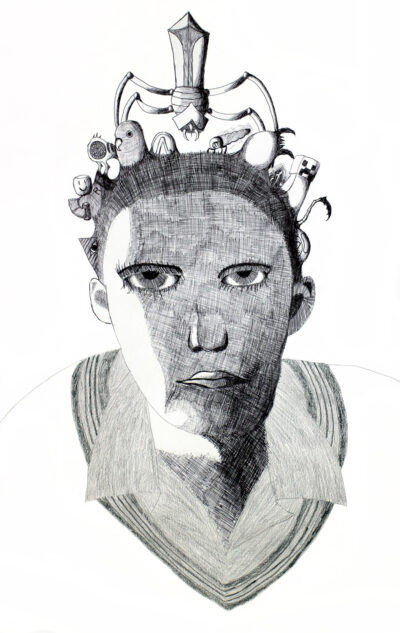 Student artwork of a self-portrait
