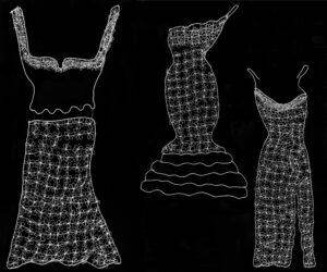 Student artwork of clothing