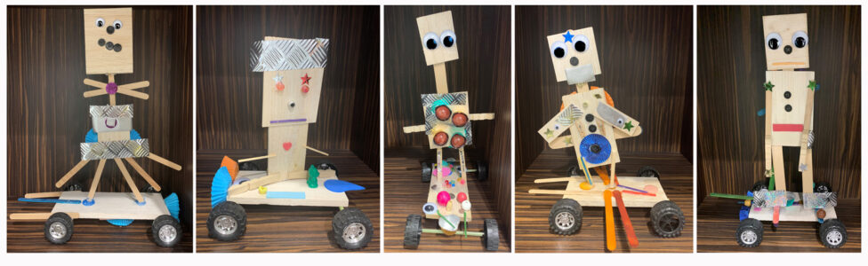 Student artwork of robots