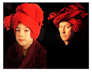 Digital image, mixed class project by Anna Wood, Daniel Marshall, Immy Clifford and Thomas O’Halloran, Christian College Geelong Student recreations of life imitating art