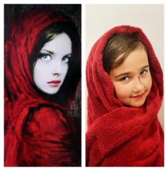 Digital image, mixed class project by Anna Wood, Daniel Marshall, Immy Clifford and Thomas O’Halloran, Christian College Geelong Student recreations of life imitating art