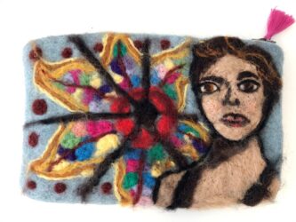 Dry Felting by Rachel Sarkin, Year 9, Strathcona Baptist Girls Grammar School Student artwork of dry felt purse