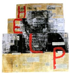 Mixed Media Sculpture on Plywood by Abigail Karunaratne and Hanna McLean, Year 10, Northside Christian College Student artwork