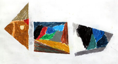 Oil Pastel on Paper by Samuel Clough, Year 7, Ballarat Christian College Australia-inspired abstract artwork