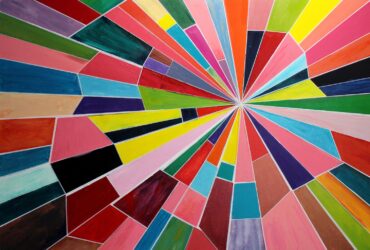 Acrylic on canvas, a group project by Year 9 students, Strathcona Baptist Girls Grammar School Abstract student artwork
