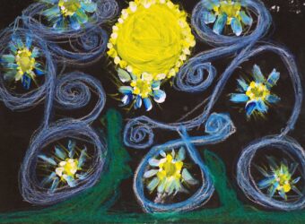 Mixed Media on Paper by William Franck, Year 2, Northside Christian College Student artwork inspired by Van Gogh