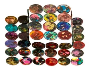 Acrylic on Canvas, a group project by Year 3 students, Mentone Girls’ Grammar School Student artwork of art and petrie dishes