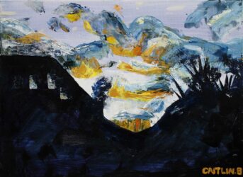 Acrylic on canvas by Caitlin Buntine, Year 9, Strathcona Baptist Girls Grammar School Student artwork of seasons