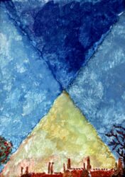 Monoprint by Phoebe Oakley, Year 9, Strathcona Baptist Girls Grammar School Student artwork of seasons