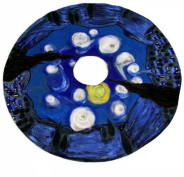 Felt and Mixed Media Skirt by Senara Fernando, Year 11, Northside Christian College Student artwork of Van Gogh's Starry Night