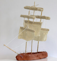 Clay and Mixed Media by Talia Setiawan, Year 4, St Andrew’s Christian College Student artwork of a ship