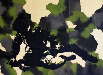 Ink on Sandpaper by Nathan Louey, Year 12, Carey Baptist Grammar School Student artwork of abstract war