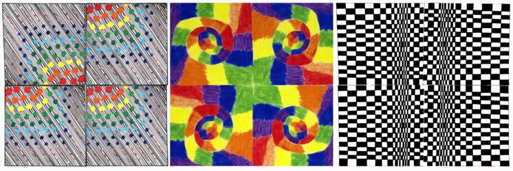 Coloured Pencil on Paper by Kaelyn Coker, Sienna Hallinan, Ava Riches, Year 6, Lakeside College Student artwork of patterns