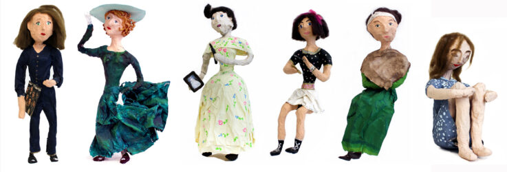 Papier Mache Figures with Mixed Media, a group project by Year 8 students, Mentone Girls’ Grammar School Student artwork of a papier mache figure