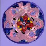 Student artwork of art and petrie dishes