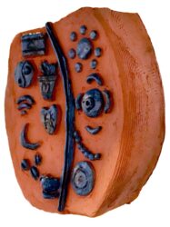 Terracotta and Oxide by Khulud Khodr, Sarah Sabbagh, Susan Mourad and Fayza Mahamed, Year 10, Al Siraat College Student artwork of a terracotta pot