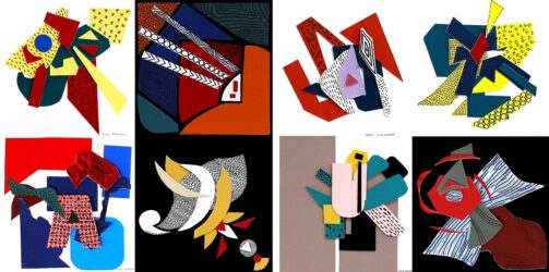 Paper and Cardboard, a group project by Year 9 students from Girton Grammar School Student artwork of relief sculptures