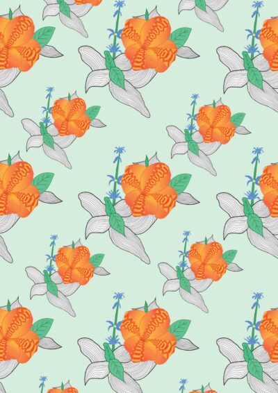 Digital Illustration by Kristen Bulow, Year 11, Hillcrest Christian College Student artwork of flowers